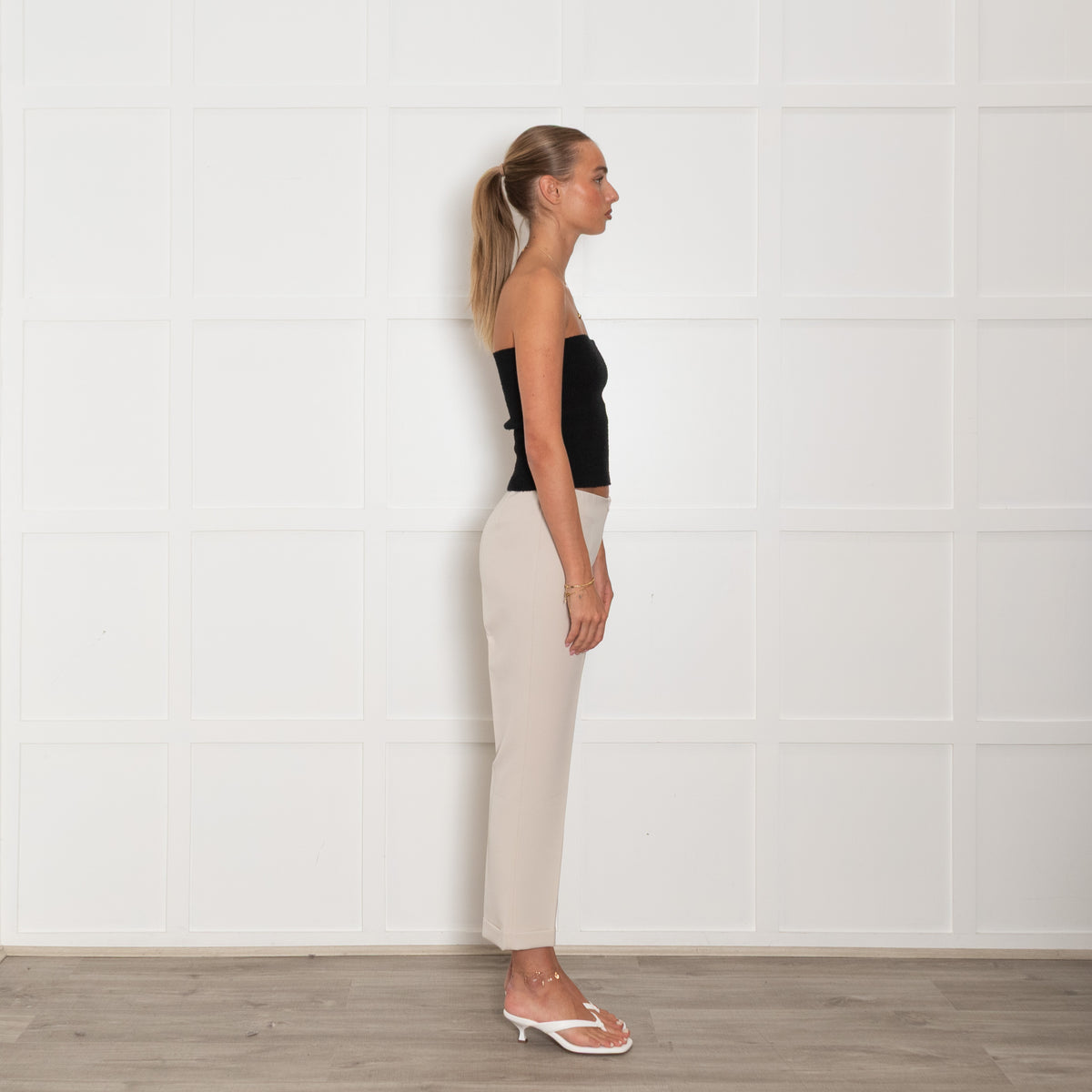 Daniel & Mayer Beige Turned Up Trousers