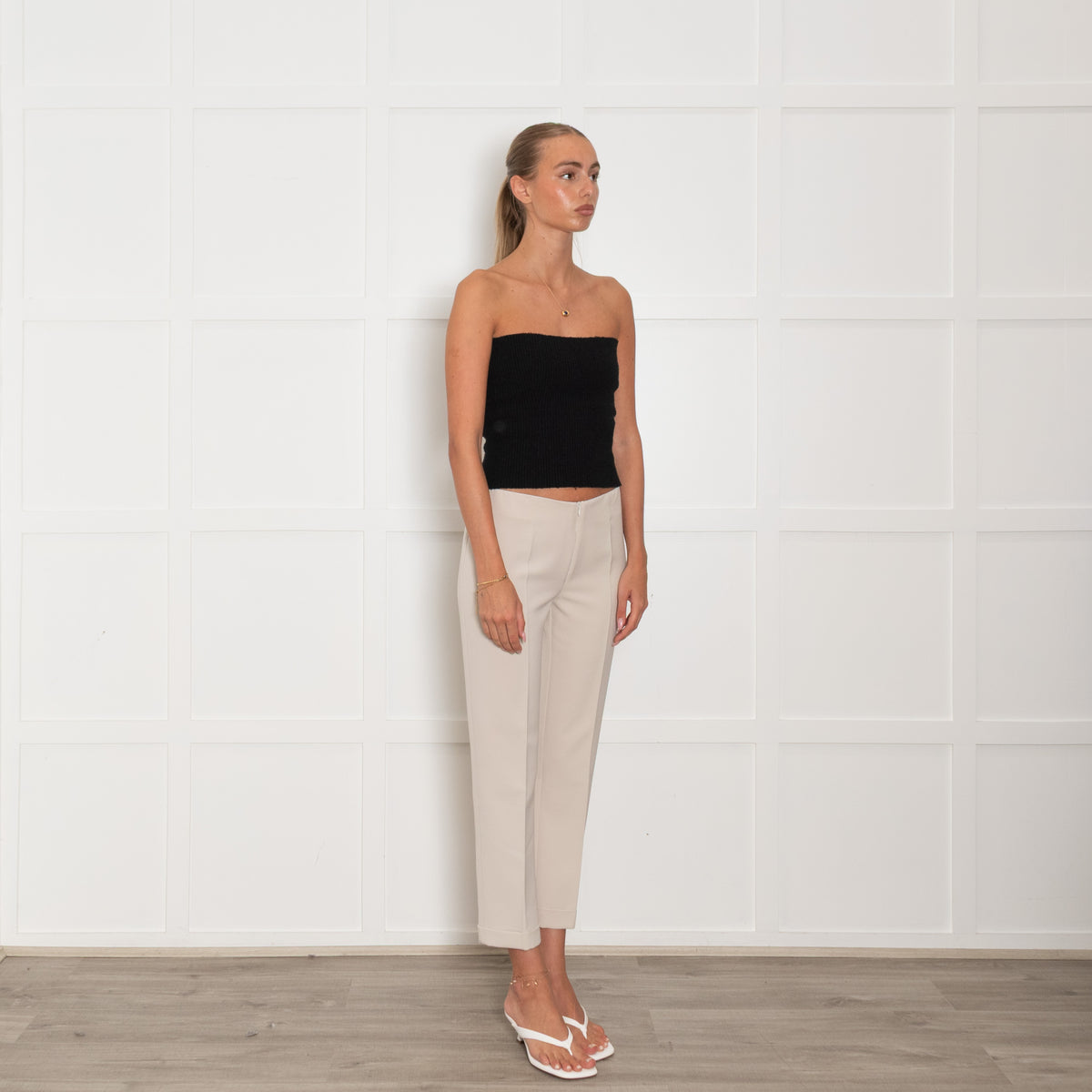 Daniel & Mayer Beige Turned Up Trousers