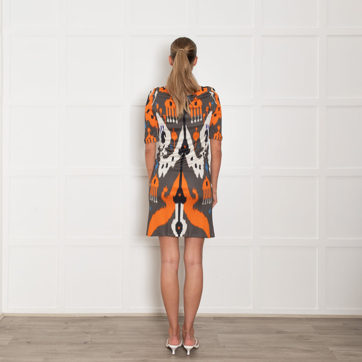 Gucci Grey Orange Jersey Dress