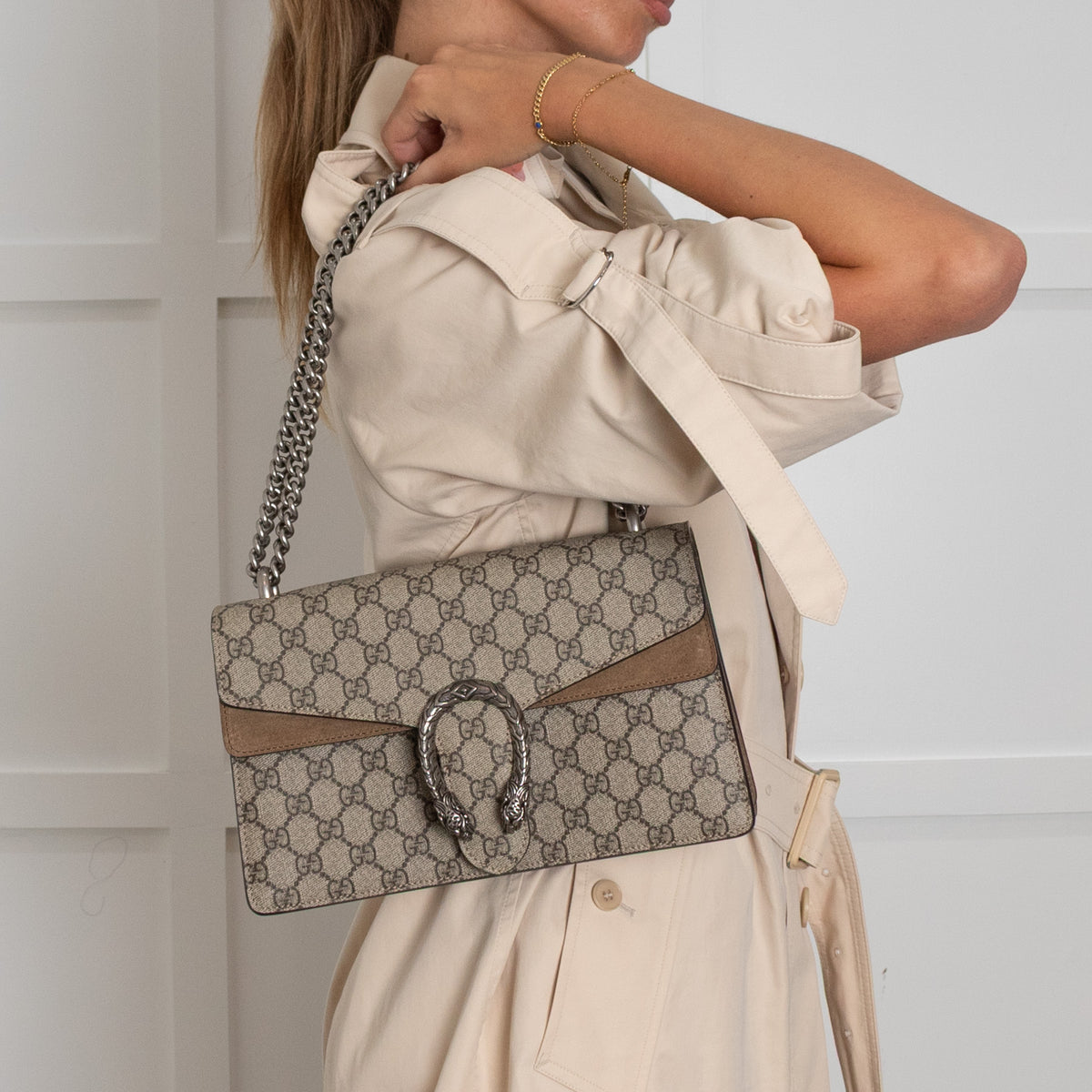 Gucci GG Supreme Monogram Small Dionysus Shoulder Bag