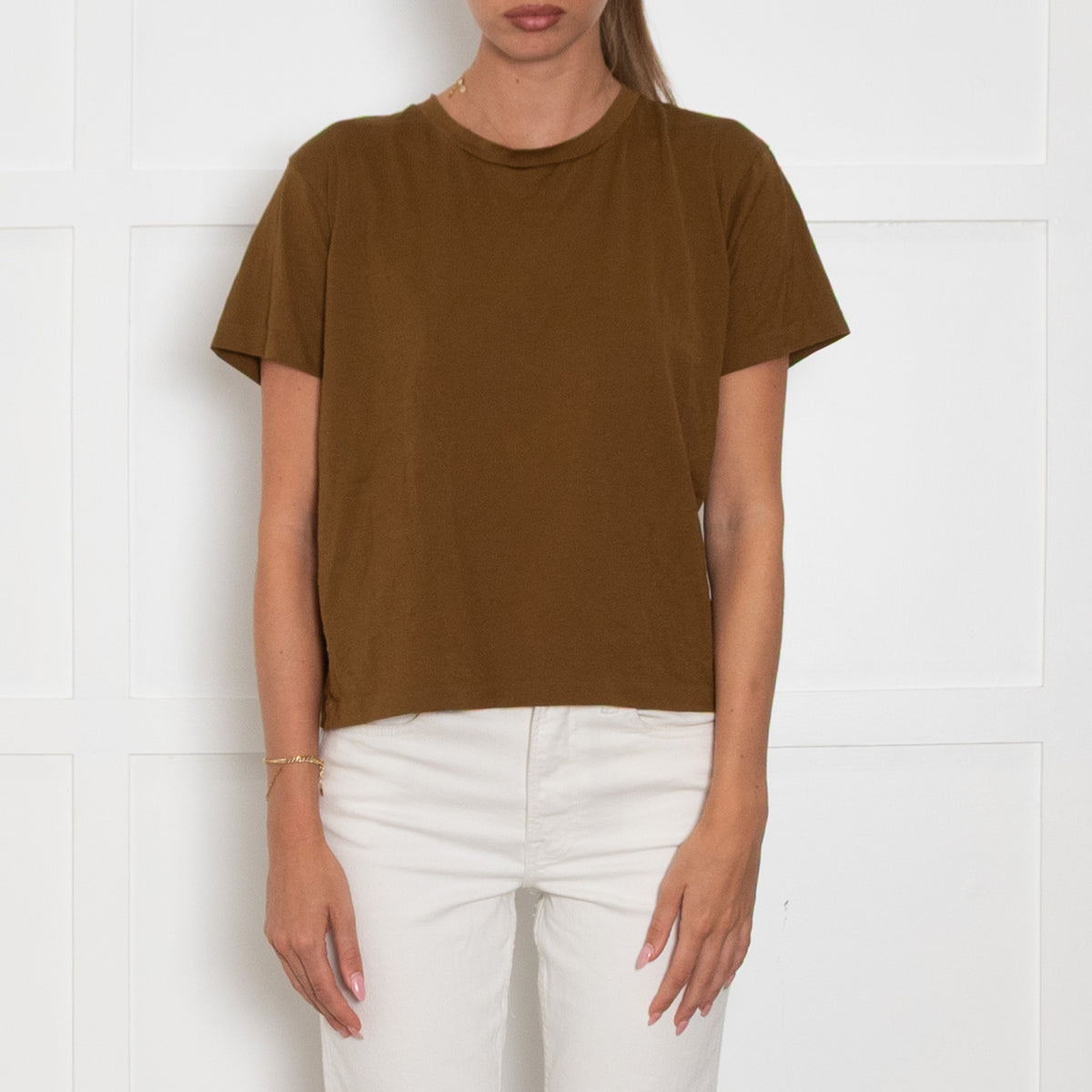 Margaret Howell Khaki Cotton T-Shirt