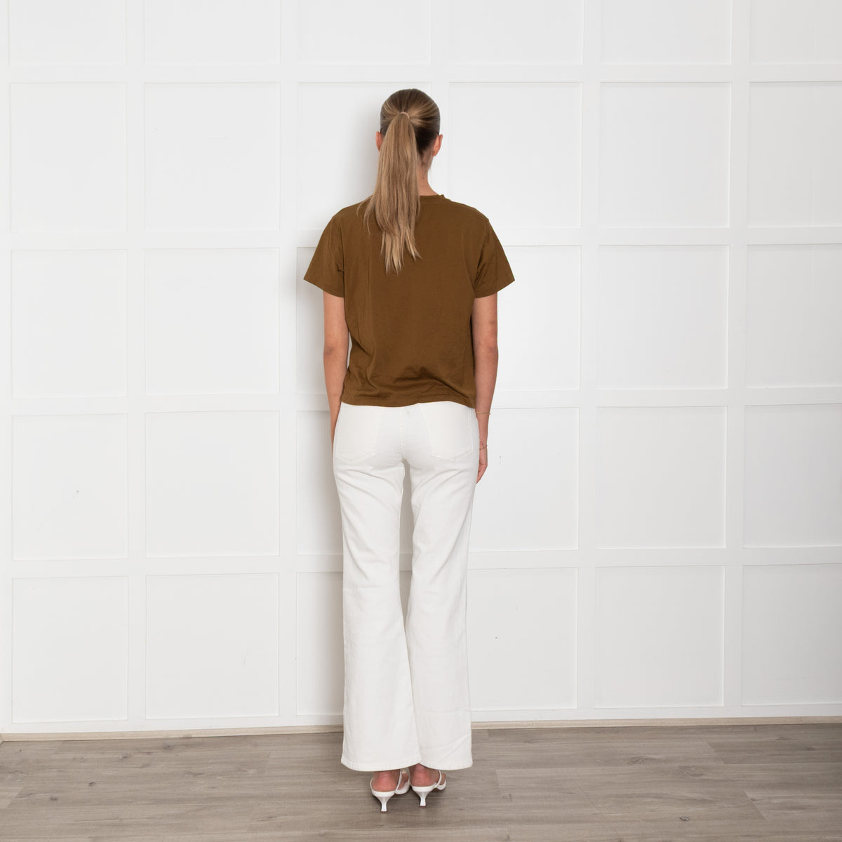 Margaret Howell Khaki Cotton T-Shirt