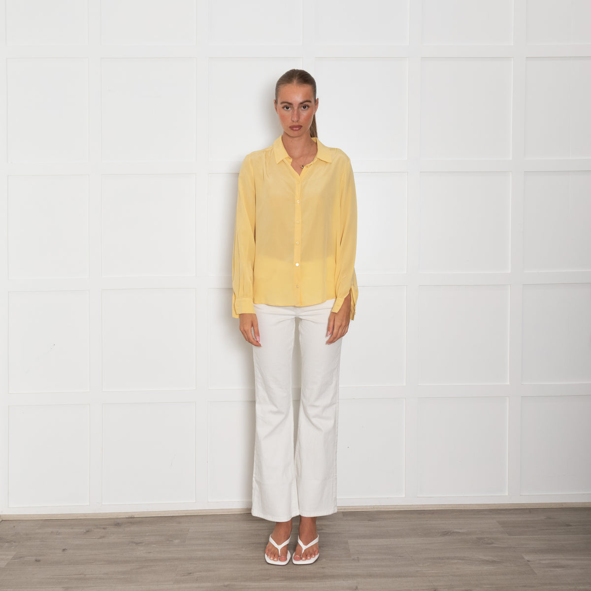 Weekend Max Mara Yellow Silk Blouse