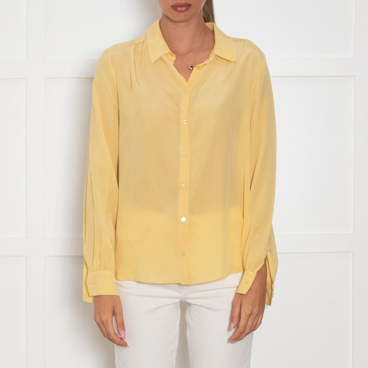 Weekend Max Mara Yellow Silk Blouse