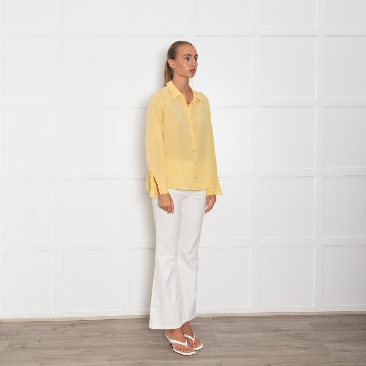 Weekend Max Mara Yellow Silk Blouse