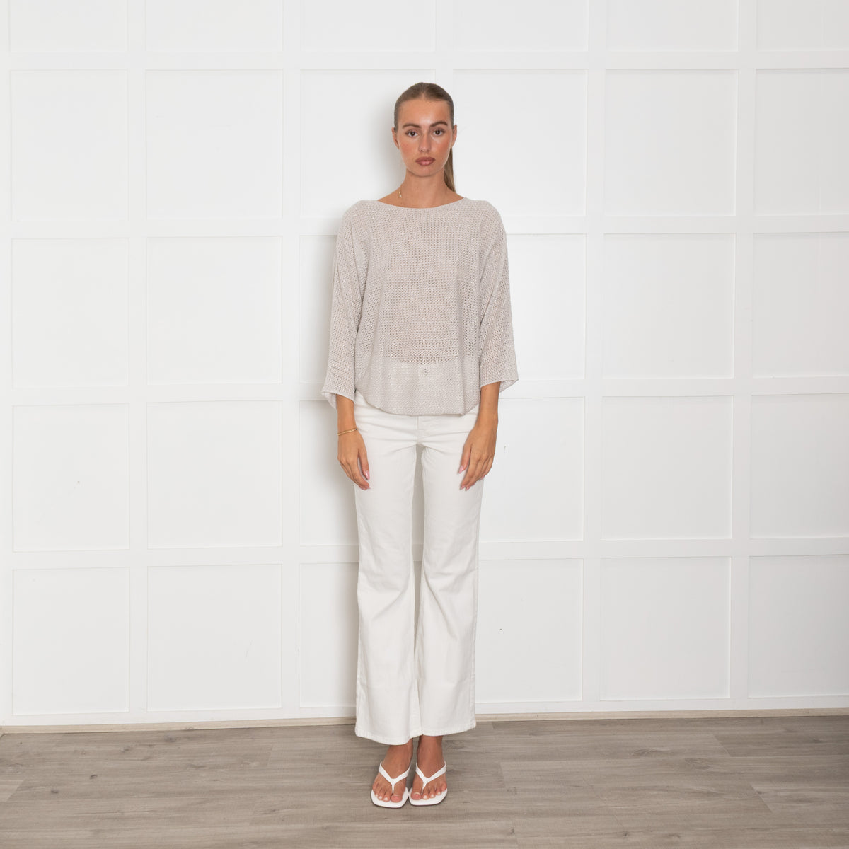 Zadig & Voltaire Silver Loose Knit Sweater