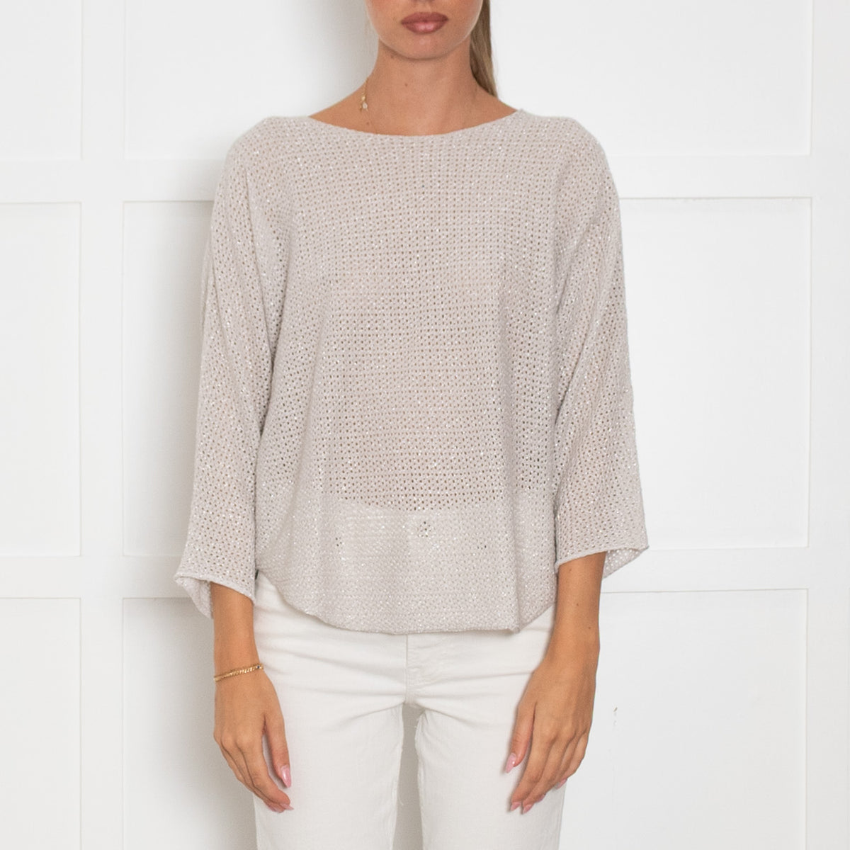 Zadig & Voltaire Silver Loose Knit Sweater