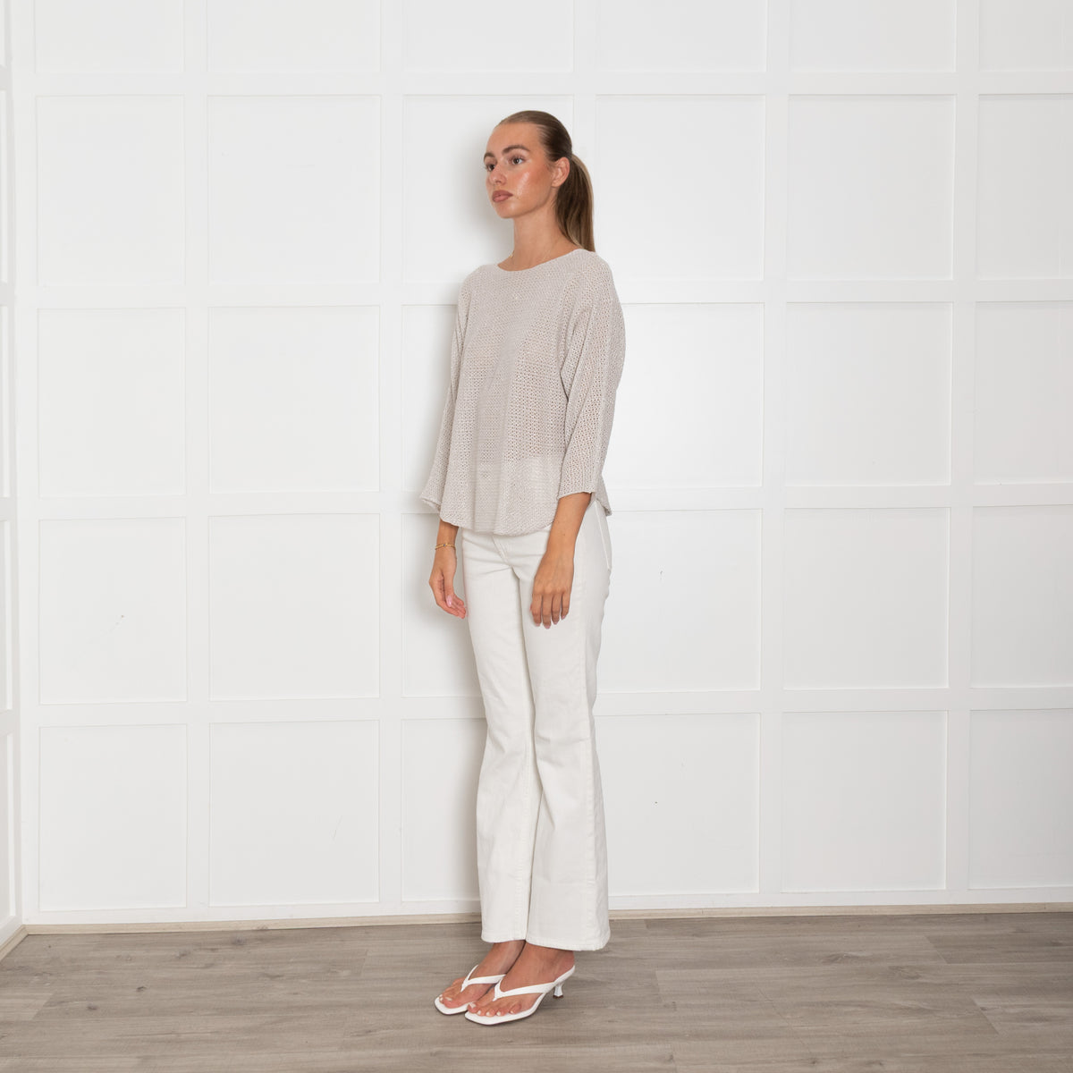 Zadig & Voltaire Silver Loose Knit Sweater