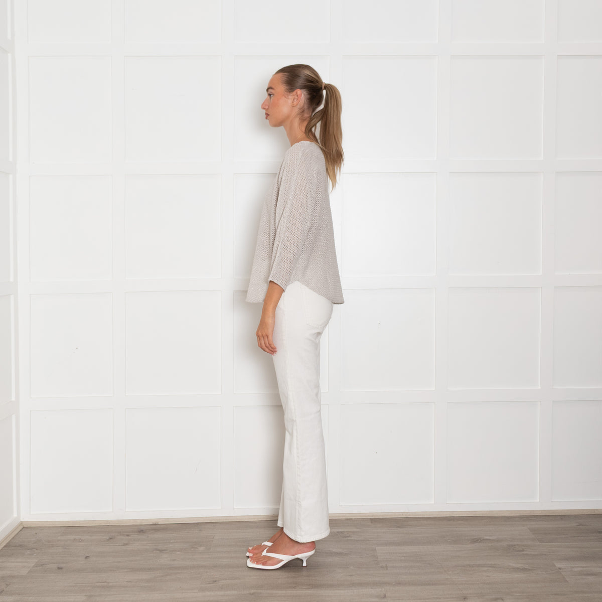 Zadig & Voltaire Silver Loose Knit Sweater