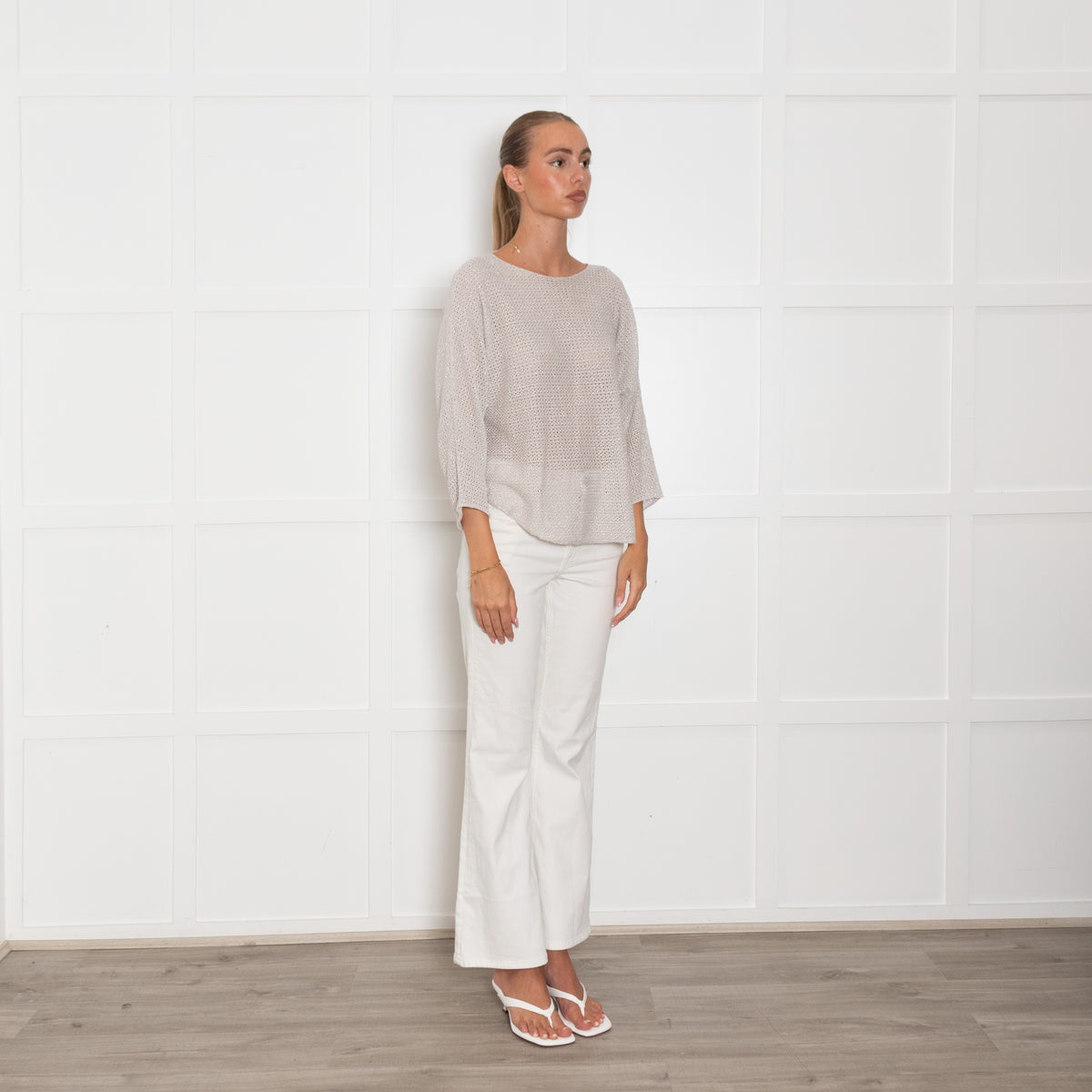 Zadig & Voltaire Silver Loose Knit Sweater