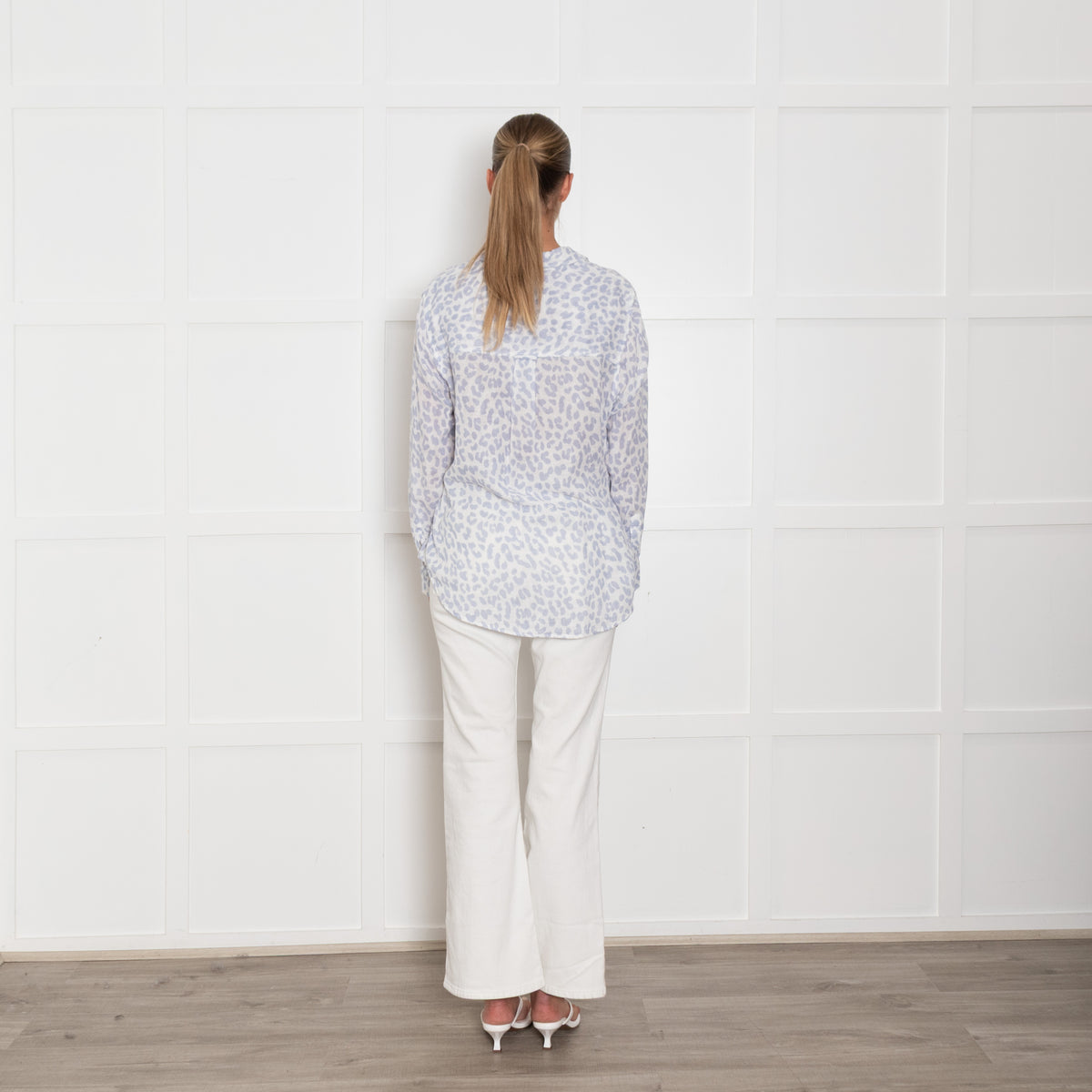 Rails White Lilac Animal Print Cotton Shirt