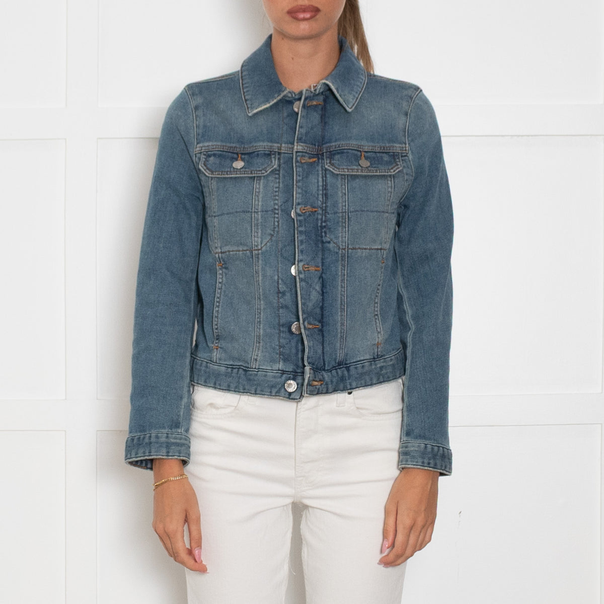 Zadig & Voltaire Preloved Blue Denim Distressed Jacket
