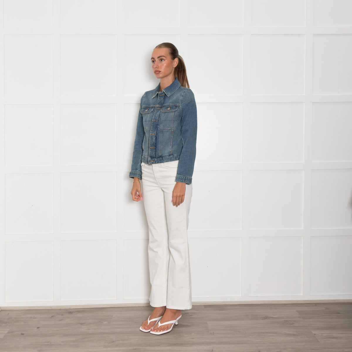 Zadig & Voltaire Preloved Blue Denim Distressed Jacket