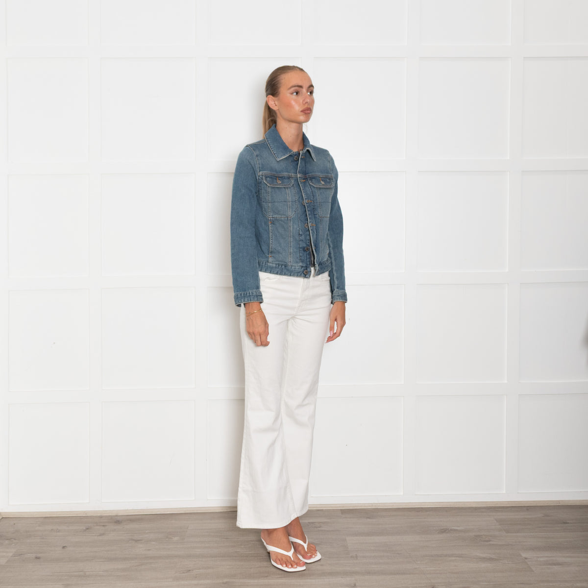 Zadig & Voltaire Preloved Blue Denim Distressed Jacket