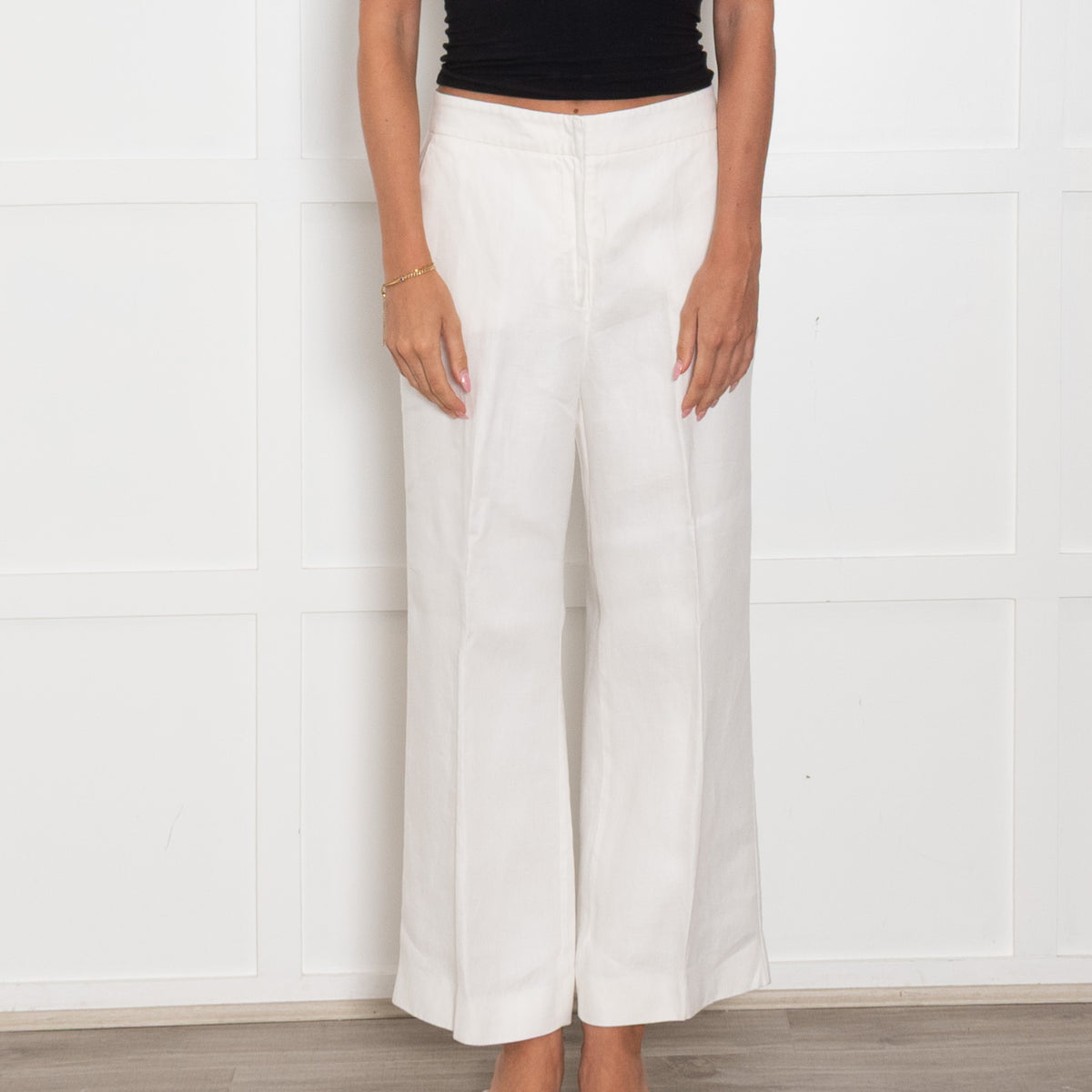 Max Mara Cream Linen Trousers