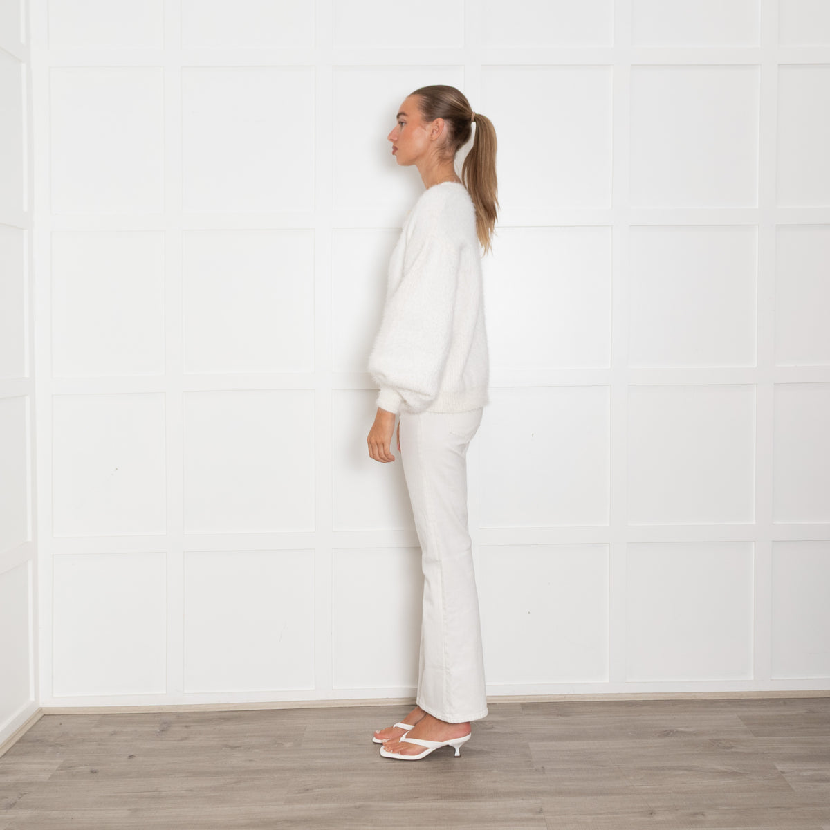 Vita Grace Kasandra Ivory Cardigan With Pearl Buttons