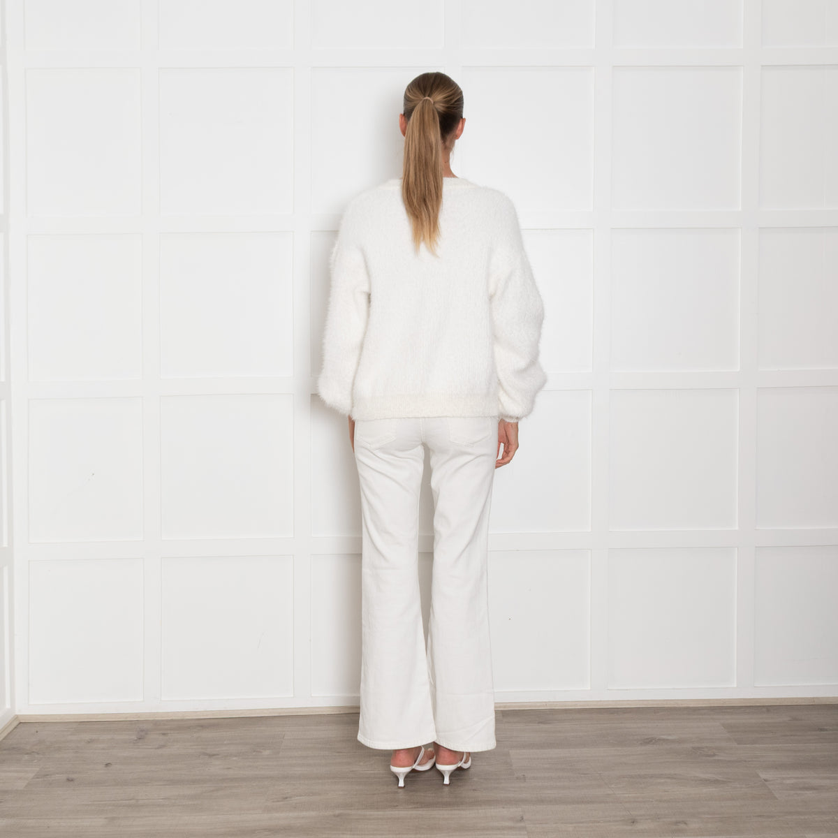 Vita Grace Kasandra Ivory Cardigan With Pearl Buttons