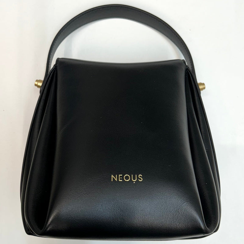 NEOUS Scorpii Black Leather Pleated Bag