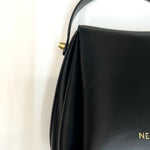 NEOUS Scorpii Black Leather Pleated Bag