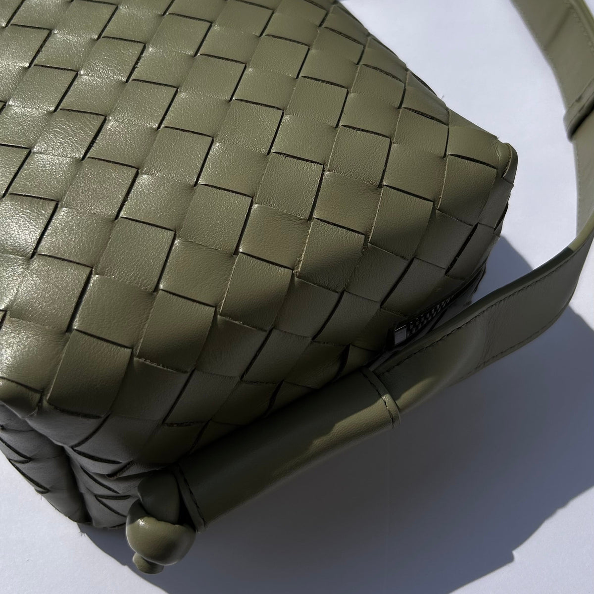 Bottega Veneta Sage Green Small Loop Messenger Bag