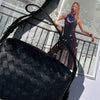 Bottega Veneta Navy Blue Small Loop Messenger Bag