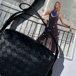 Bottega Veneta Navy Blue Small Loop Messenger Bag