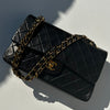 Chanel Vintage Medium Classic Black Double Flap Gold Hardware