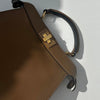 Fendi Cream Brown Peekaboo Two Sided Small Leather Bag