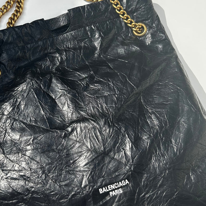 Balenciaga Black Crush Medium Tote Bag