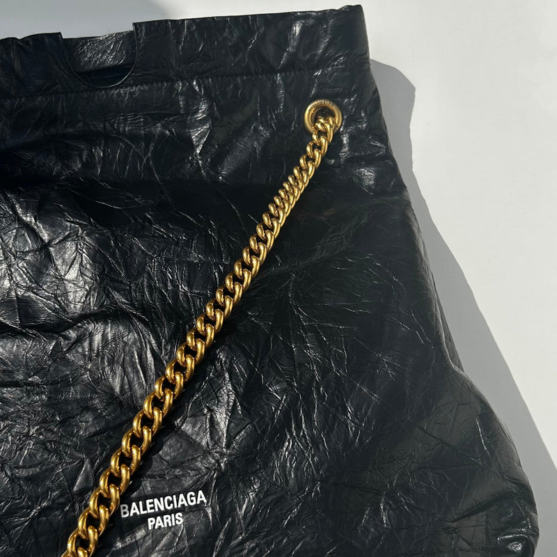 Balenciaga Black Crush Medium Tote Bag