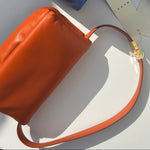 Marni Orange Small Prisma Leather Shoulder Bag
