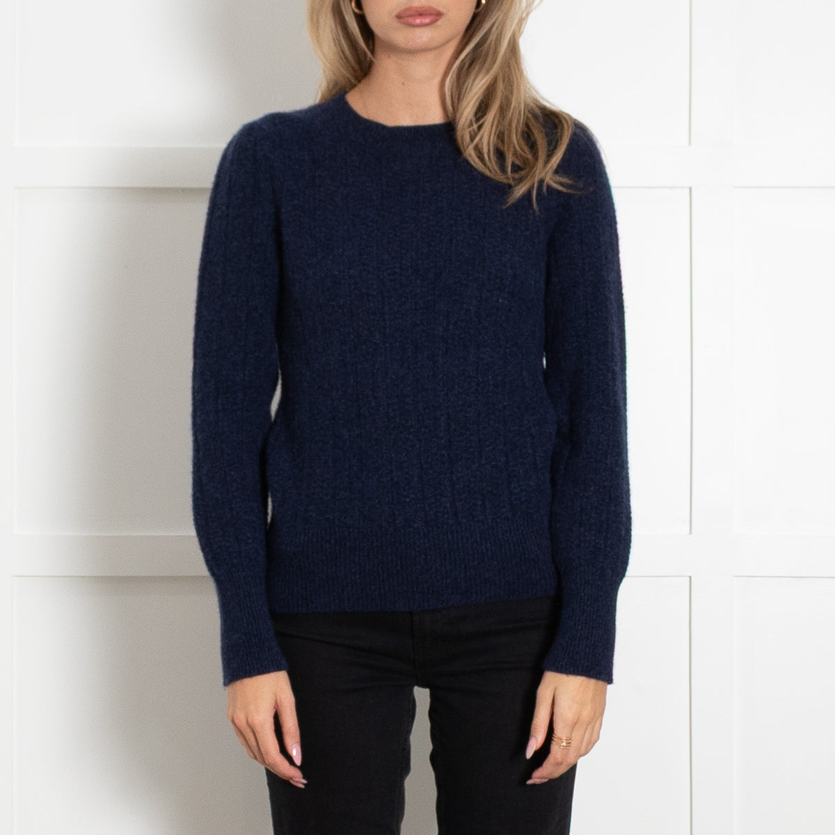 Eric Bompard Blue Cashmere Slim Fit Sweater