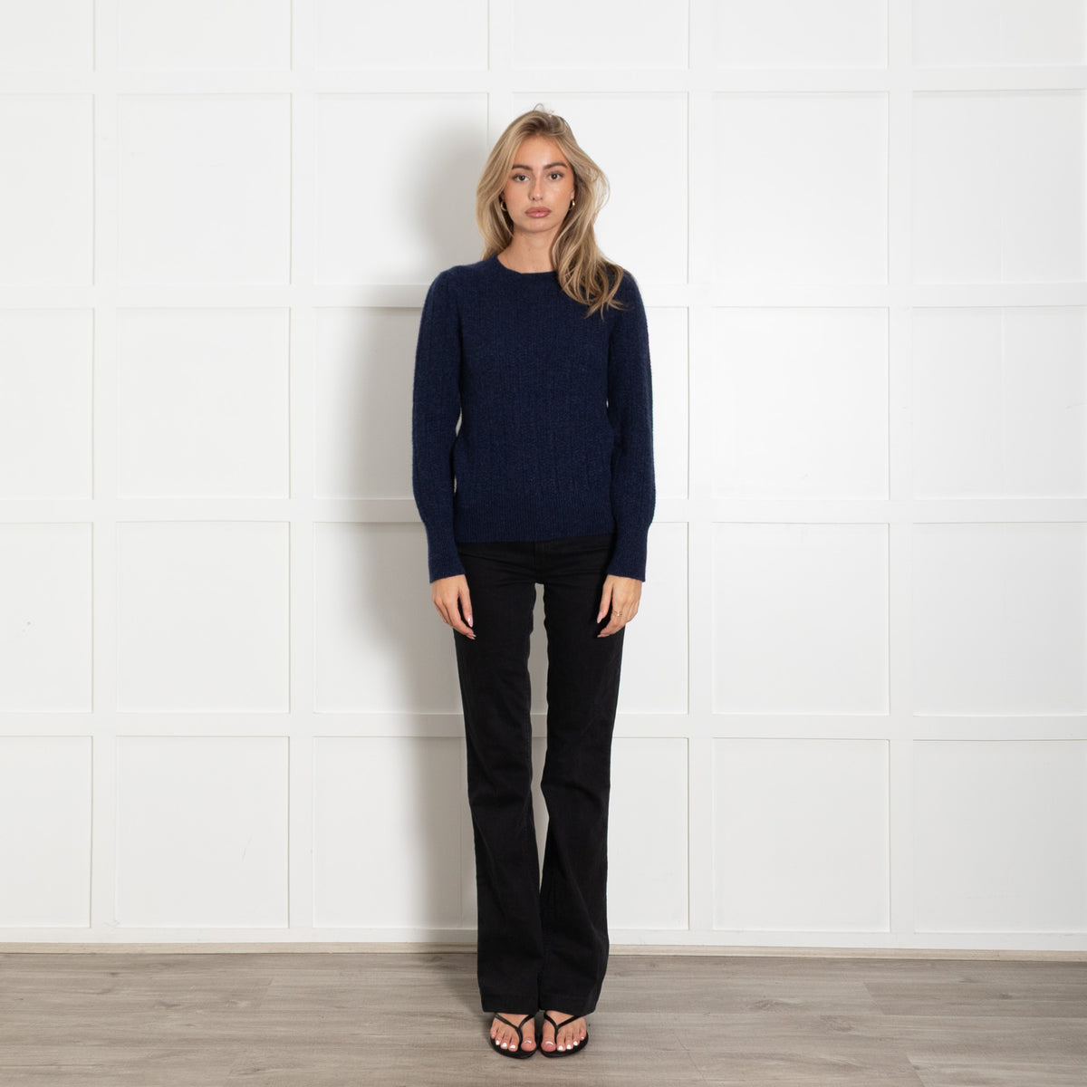 Eric Bompard Blue Cashmere Slim Fit Sweater