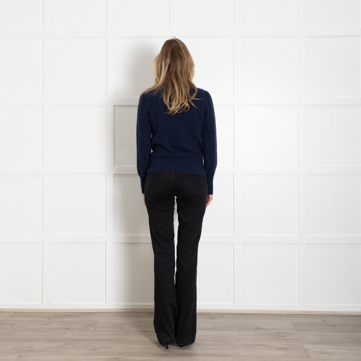 Eric Bompard Blue Cashmere Slim Fit Sweater