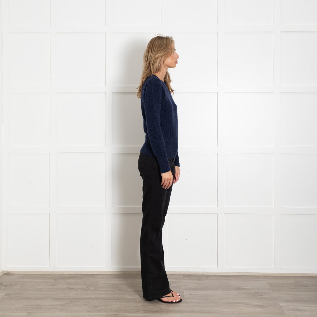 Eric Bompard Blue Cashmere Slim Fit Sweater