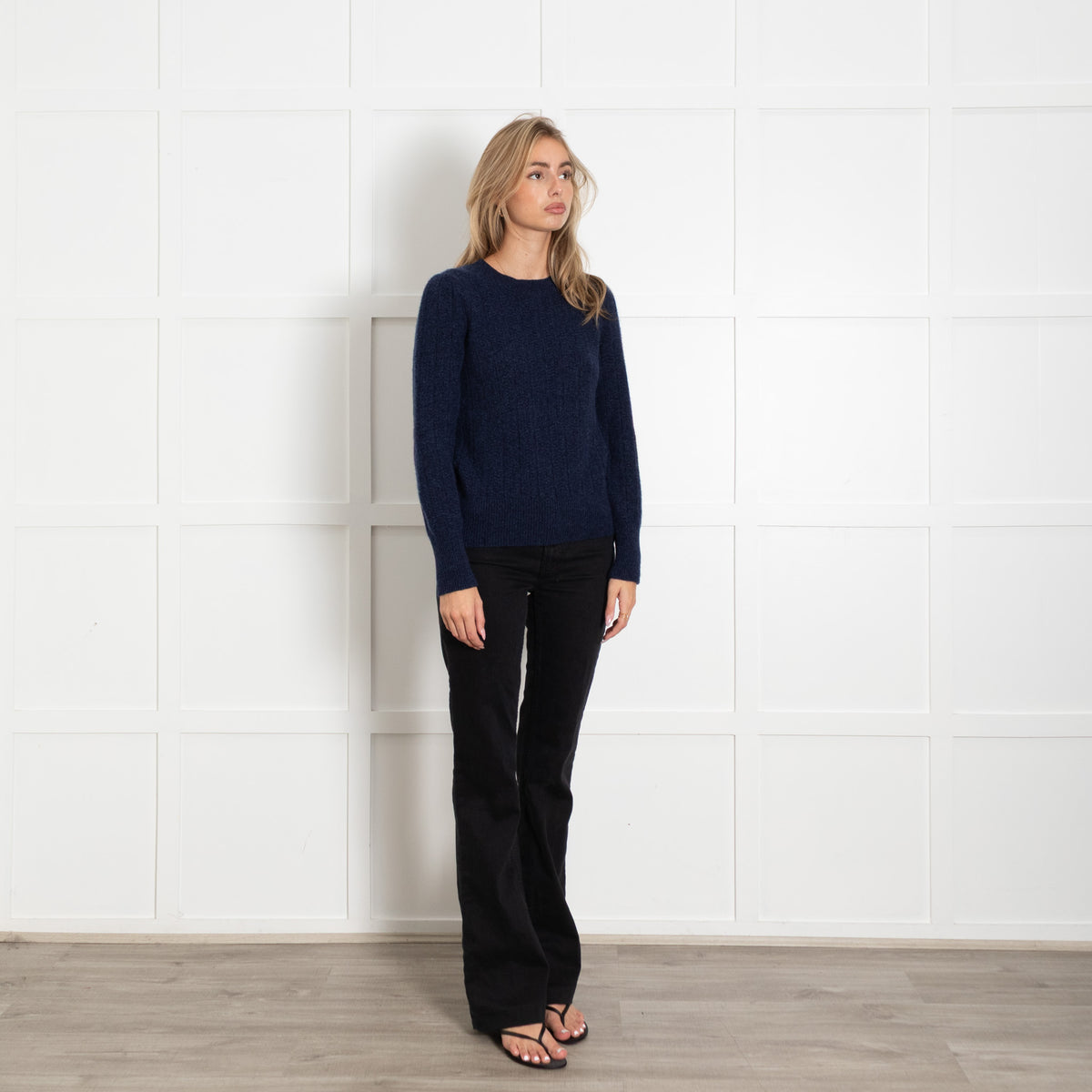 Eric Bompard Blue Cashmere Slim Fit Sweater