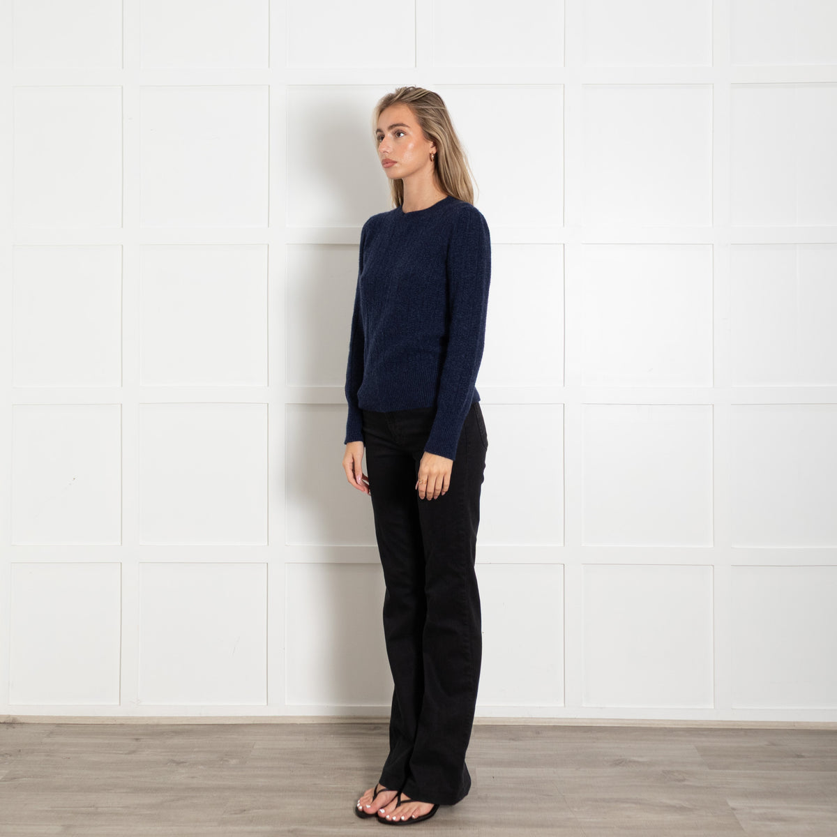 Eric Bompard Blue Cashmere Slim Fit Sweater
