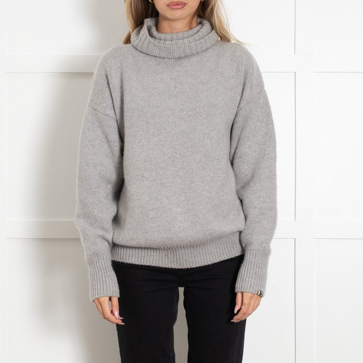 Extreme Cashmere Grey Oversized Rollneck