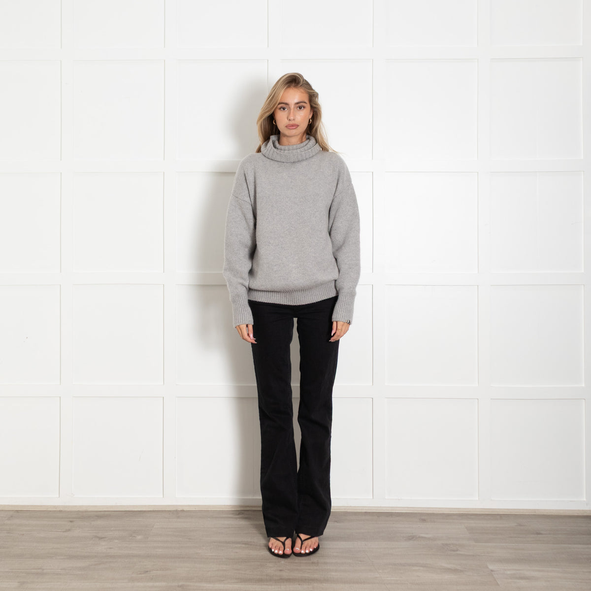 Extreme Cashmere Grey Oversized Rollneck