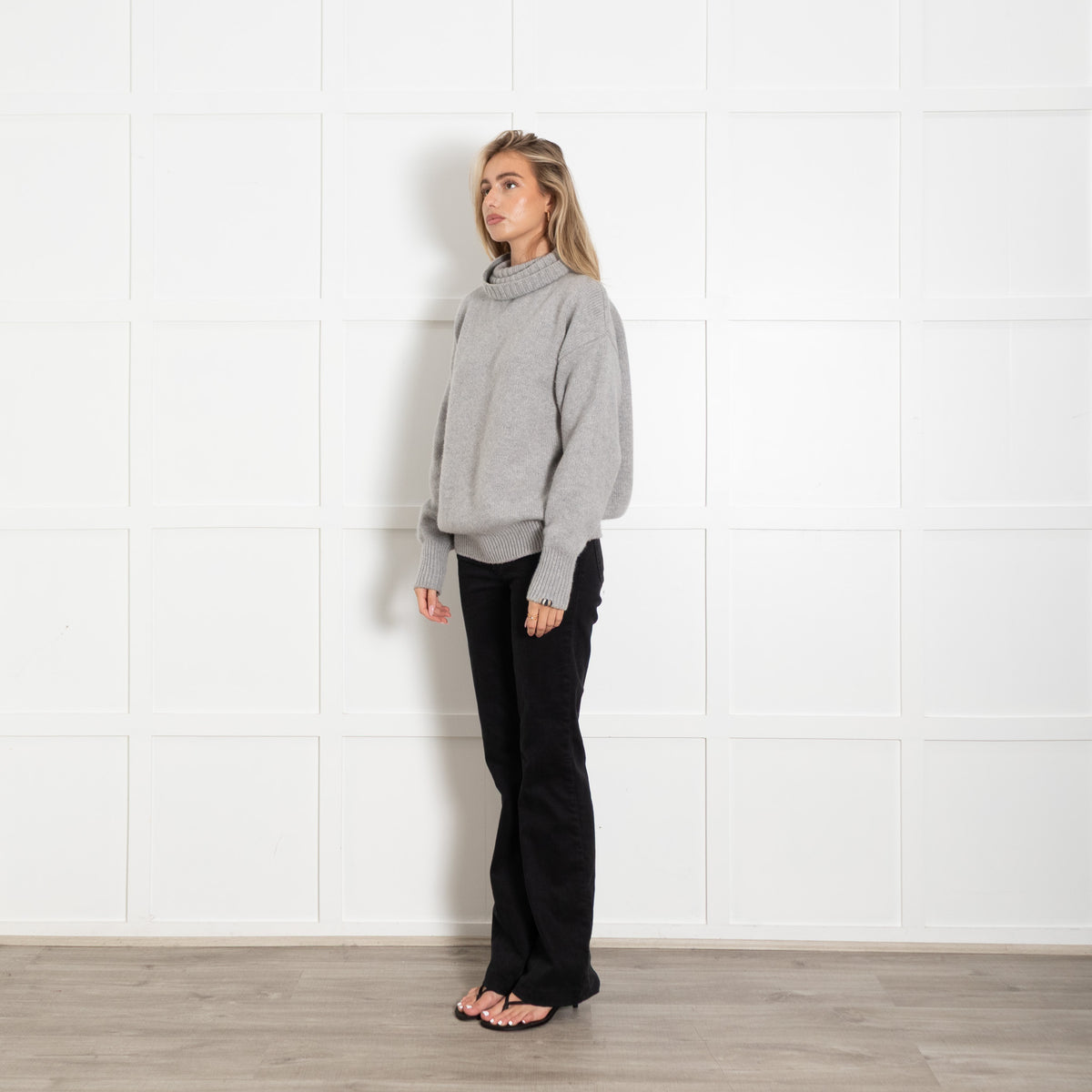 Extreme Cashmere Grey Oversized Rollneck