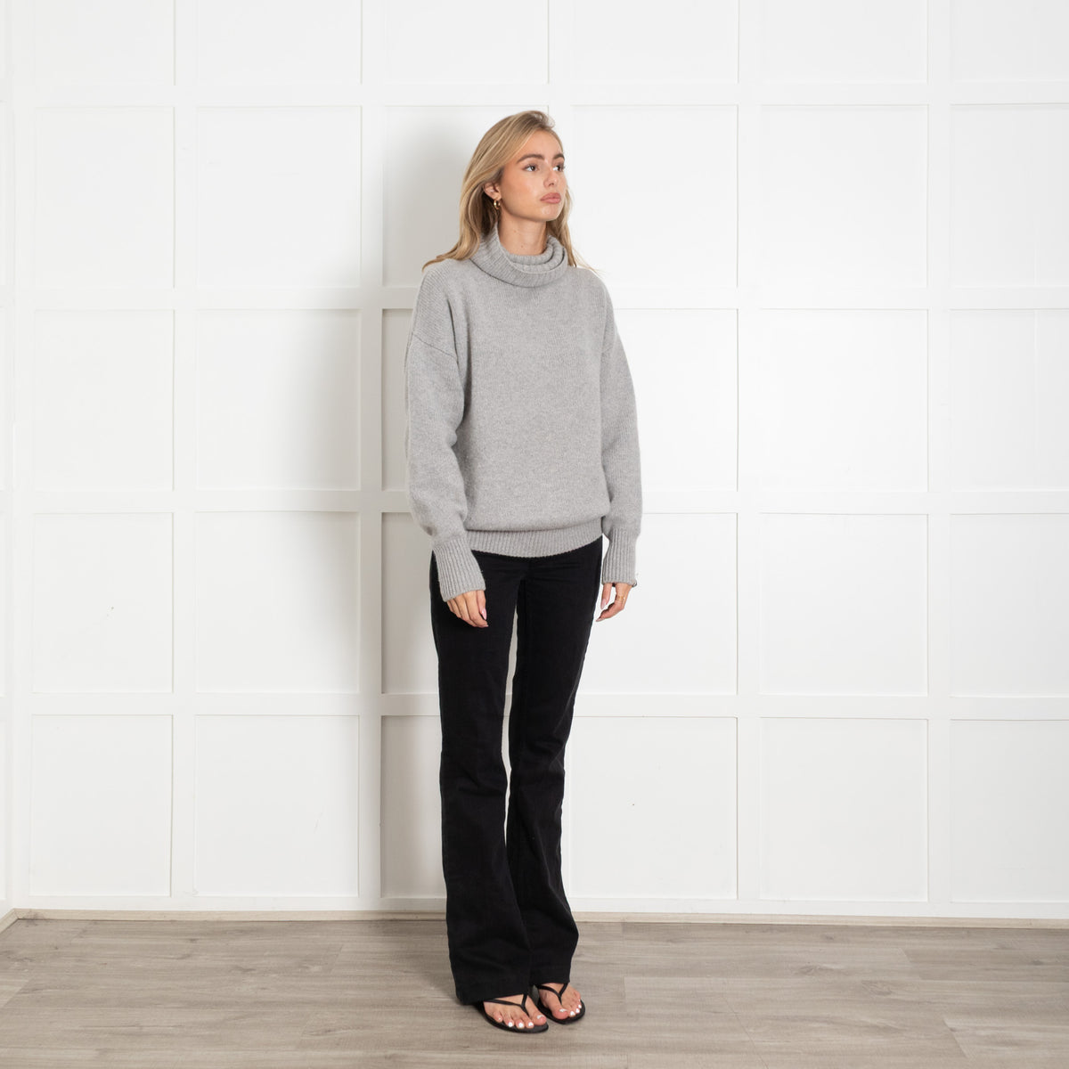 Extreme Cashmere Grey Oversized Rollneck