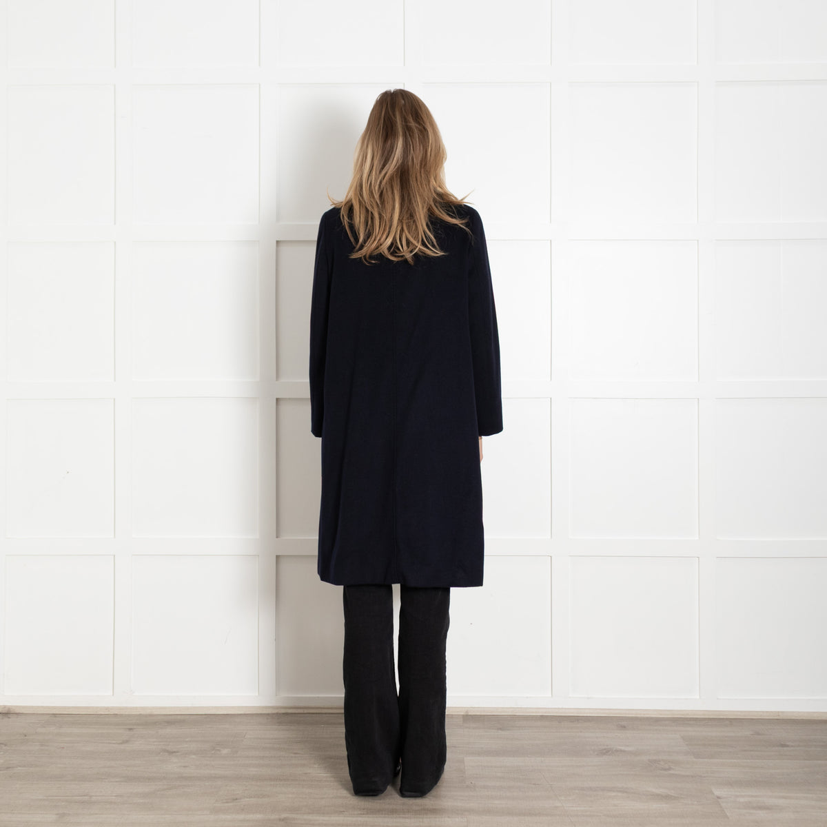 Max Mara Studio Navy Virgin Wool Coat