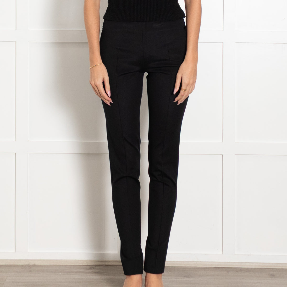 Akris Black Stretchy Zip Pocket Trousers