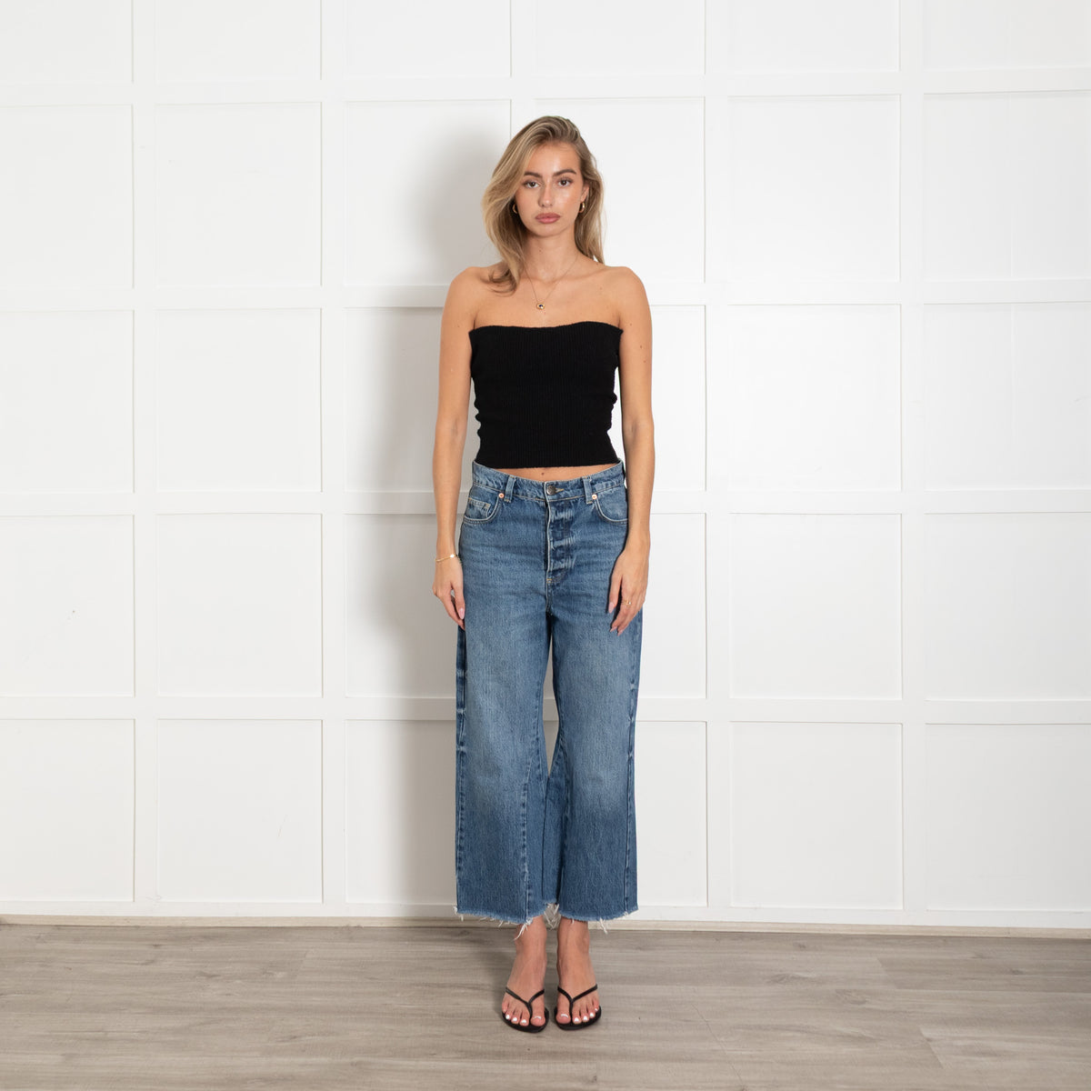 Raey Blue Denim High Rise Wide Leg Jeans