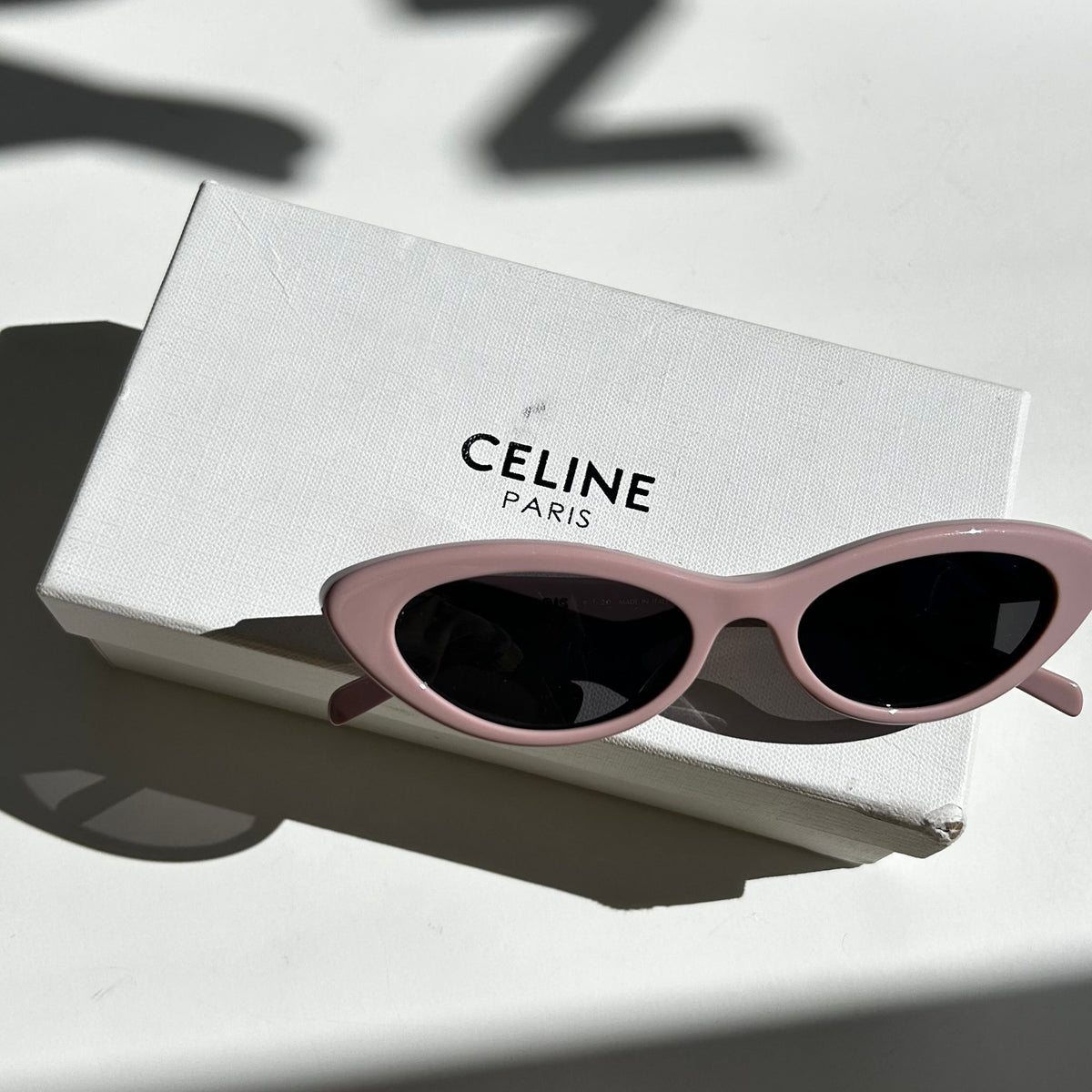 Celine Pink Retro Cat-Eye Style Sunglasses