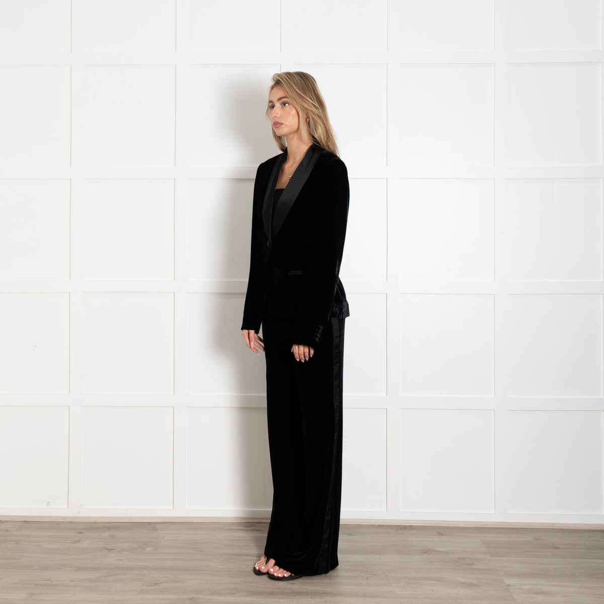 DVF Black Velvet Blazer