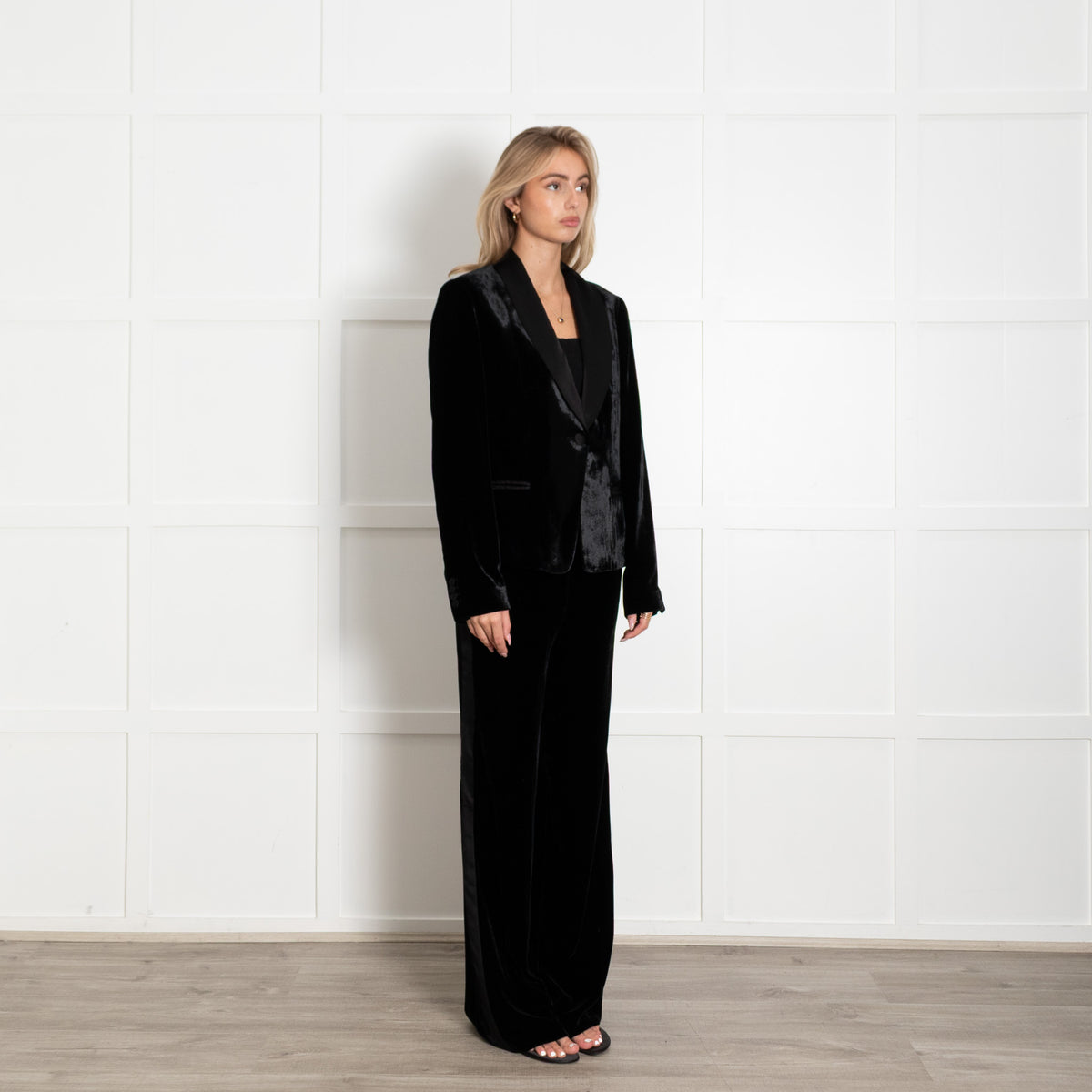 DVF Black Velvet Blazer
