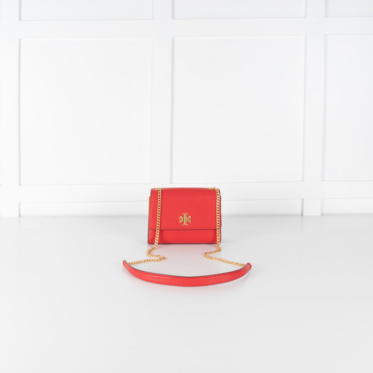 Tory Burch Red Leather Kira Crossbody Bag