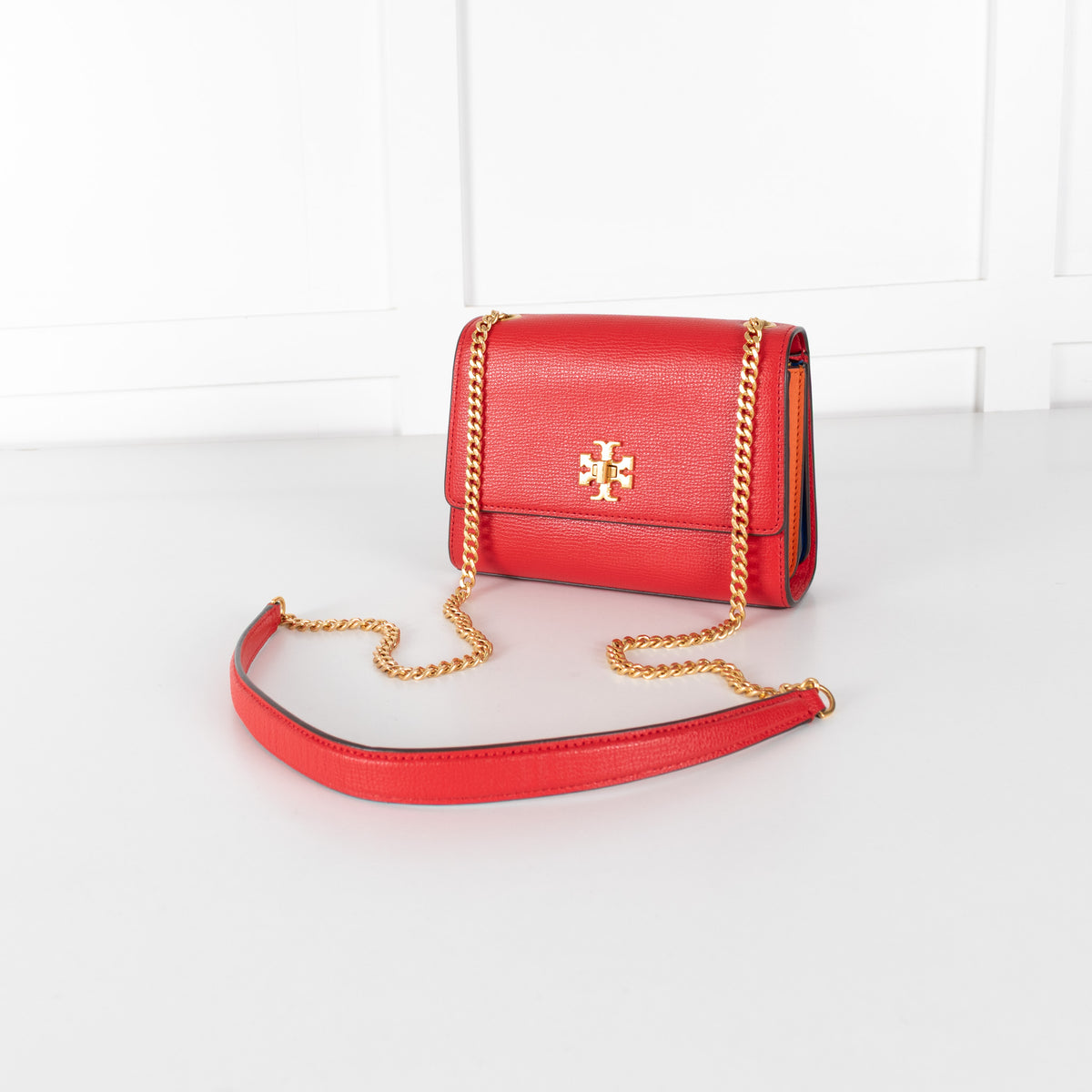 Tory Burch Red Leather Kira Crossbody Bag