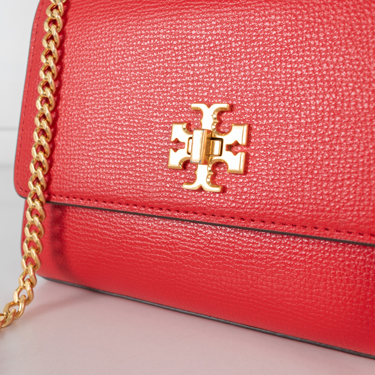 Tory Burch Red Leather Kira Crossbody Bag